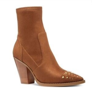 Michael Kors Dover Studded Stretch Faux Suede Boots, NIB